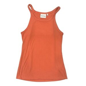 RicherPoorer ribbed knit high-neck tank top in an orange size XS